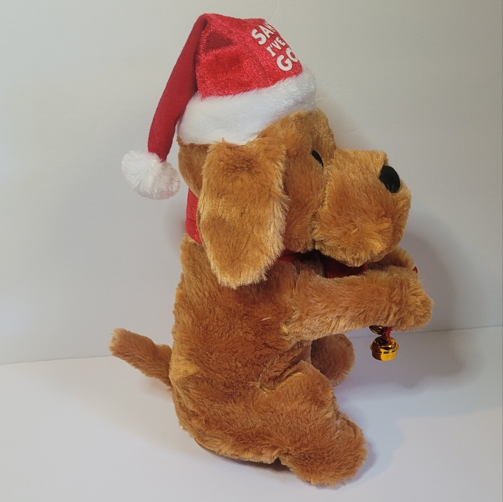 Singing Christmas Dog Plush Toy Dances & Sings - Picture 3 of 7